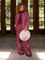 Jacket Sami | Burgundy/pink flower