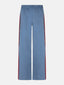 Pants Zizi Tall | Denim blue/burgundy