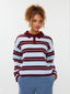 Knitted Top Balou | Light blue/burgundy