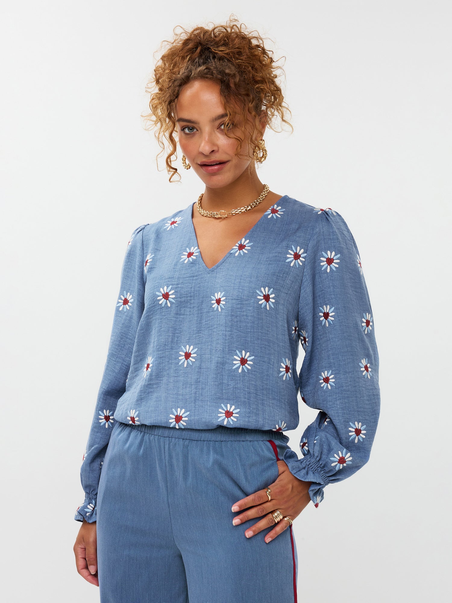 Top Philou Denim blue – Ydence - Main Image