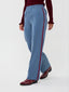 Pants Zizi | Denim blue/burgundy