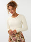 Knitted Top Shirley | Ecru