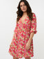 Dress Kyra | Fuchsia flower