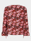 Blouse Eline Brick/soft pink flower