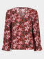 Blouse Eline Brick/soft pink flower