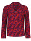 MUSTER Bluse Jill | Rot/violette Blume