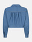 SAMPLE Blouse Dima cropped | Denim blue