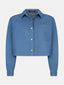 SAMPLE Blouse Dima cropped | Denim blue