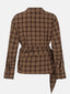 Blouse Isa | Brown check