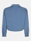SAMPLE Blouse Kess | Denim blue/burgundy