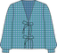 SAMPLE Top Angelique large check | Blue/sea green