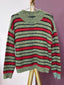 SAMPLE_Knitted sweater Aria | Army/red