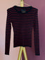 SAMPLE Knitted top Devina | Black/red
