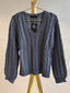 SAMPLE Knitted sweater Charlot | Blue grey