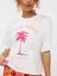 SAMPLE T-Shirt Palmen | Off-white/mehrfarbig
