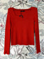 SAMPLE Knitted Top Chiara | Red