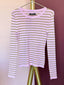 SAMPLE Knitted Top Devina | Soft lilac/green