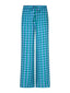 SAMPLE Pants Kate large check | Blue/sea green