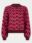 Knitted Sweater Blaise Burgundy/pink