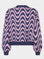 Knitted Sweater Blaise Navy/soft pink