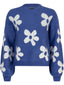 Knitted sweater Daisie | Blue/off-white