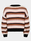 Knitted Sweater Meggie Black/camel/ecru