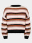 SAMPLE Knitted Sweater Meggie | Black/camel/ecru