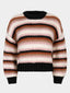 Knitted Sweater Meggie Black/camel/ecru