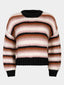 SAMPLE Knitted Sweater Meggie | Black/camel/ecru