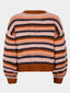 Knitted Sweater Meggie Camel/navy/soft pink