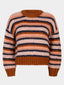 Knitted Sweater Meggie Camel/navy/soft pink