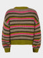 SAMPLE Knitted Sweater Meggie | Olive/fuchsia/warm gray