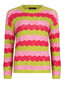 SAMPLE_Knitted sweater Nina | Lime/fuchsia/pink