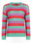 MUSTER_Strickpullover Nina | Türkis/Flieder/Koralle