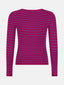 Knitted top Devina | Fuchsia purple/blue