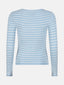 Knitted top Devina | Light blue/off-white