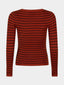 SAMPLE Knitted top Devina | Black/brick