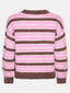 Knitted sweater Aria | Mocha/pink