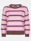 Knitted sweater Aria | Mocha/pink