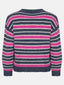 Knitted sweater Aria | Navy/fuchsia