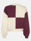 Knitted Sweater Cubi | Dark purple/ecru