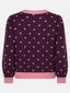 Knitted sweater Emily | Aubergine/coral pink