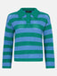 Knitted top Agnes | Blue/sea green