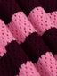 Knitted top Agnes | Burgundy/coral pink