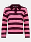 Knitted top Agnes | Burgundy/coral pink