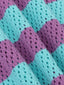 Knitted top Agnes | Violet/turquoise