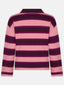 SAMPLE Knitted top Balou | Aubergine/coral pink