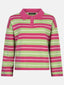 Knitted top Balou | Berry pink/green
