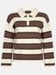 Knitted top Balou | Ecru/brown