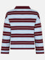 Knitted Top Balou | Light blue/burgundy